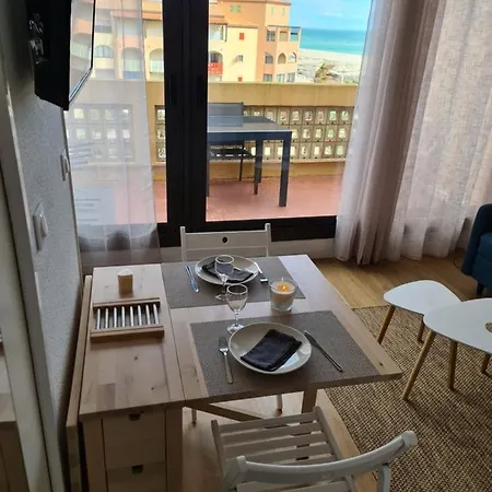 Studio Vue Mer, Balcon, Piscine, Clim, Parking Prive * Le Barcarès